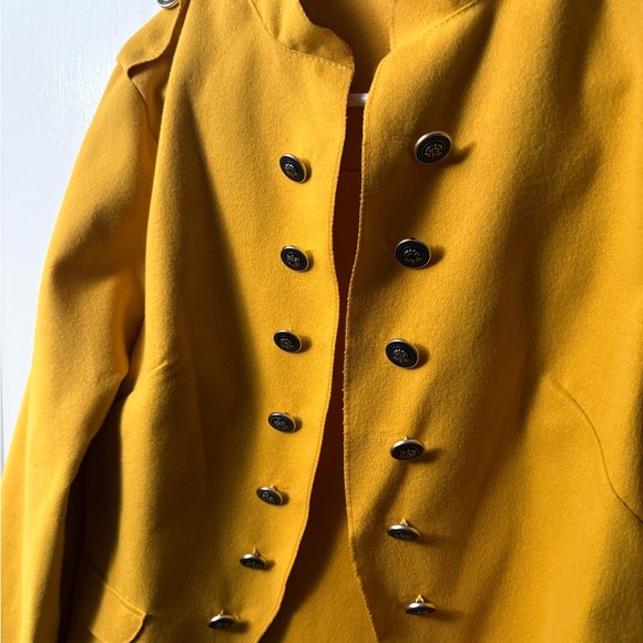 Source Unknown Mustard Button-Up Blazer - Picture 1 of 6